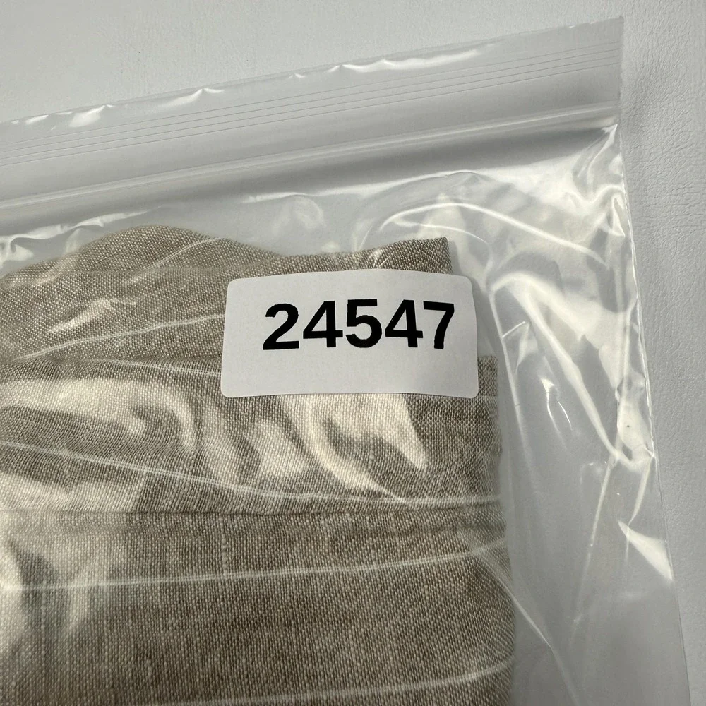 Vintage J.Crew Oarsman Pants Mens 32x30 Beige Linen Stripe Chino Straight Leg